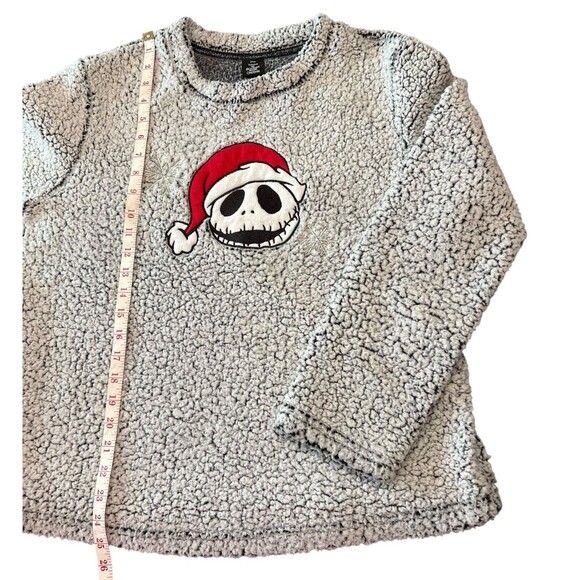 Disney The Nightmare Before Christmas Jack Skellington Santa Sherpa Top Medium - Picture 11 of 14